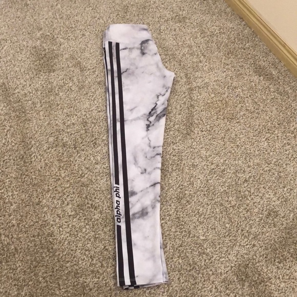 White Marble Alpha phi leggings - Picture 4 of 7